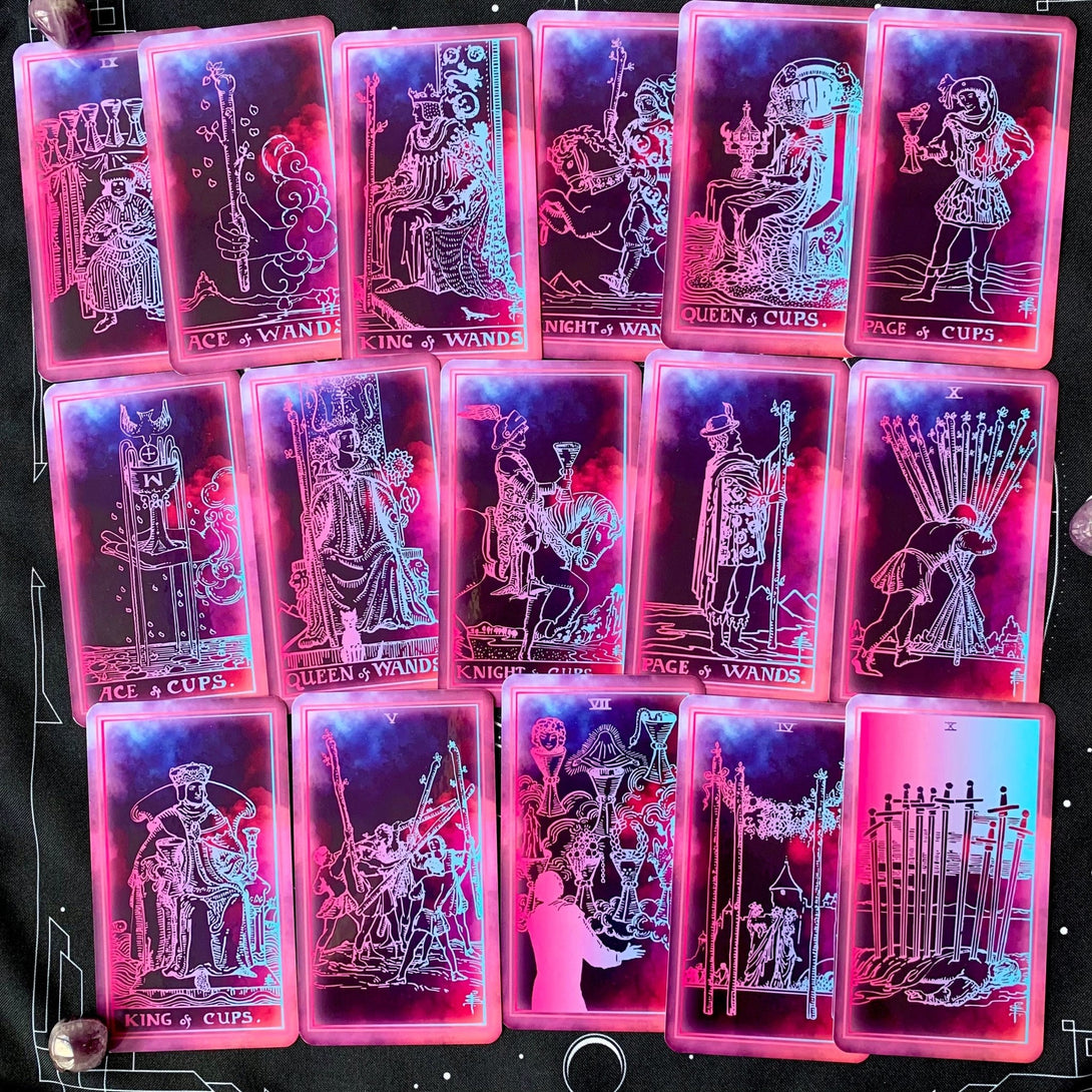 Tarot Deck Neon Light,Plastic lamination - Dark Forest Tarot Cards