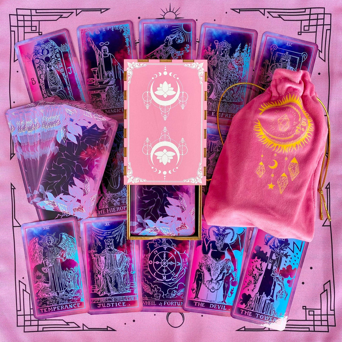 Tarot Deck Neon Light,Plastic lamination - Dark Forest Tarot Cards
