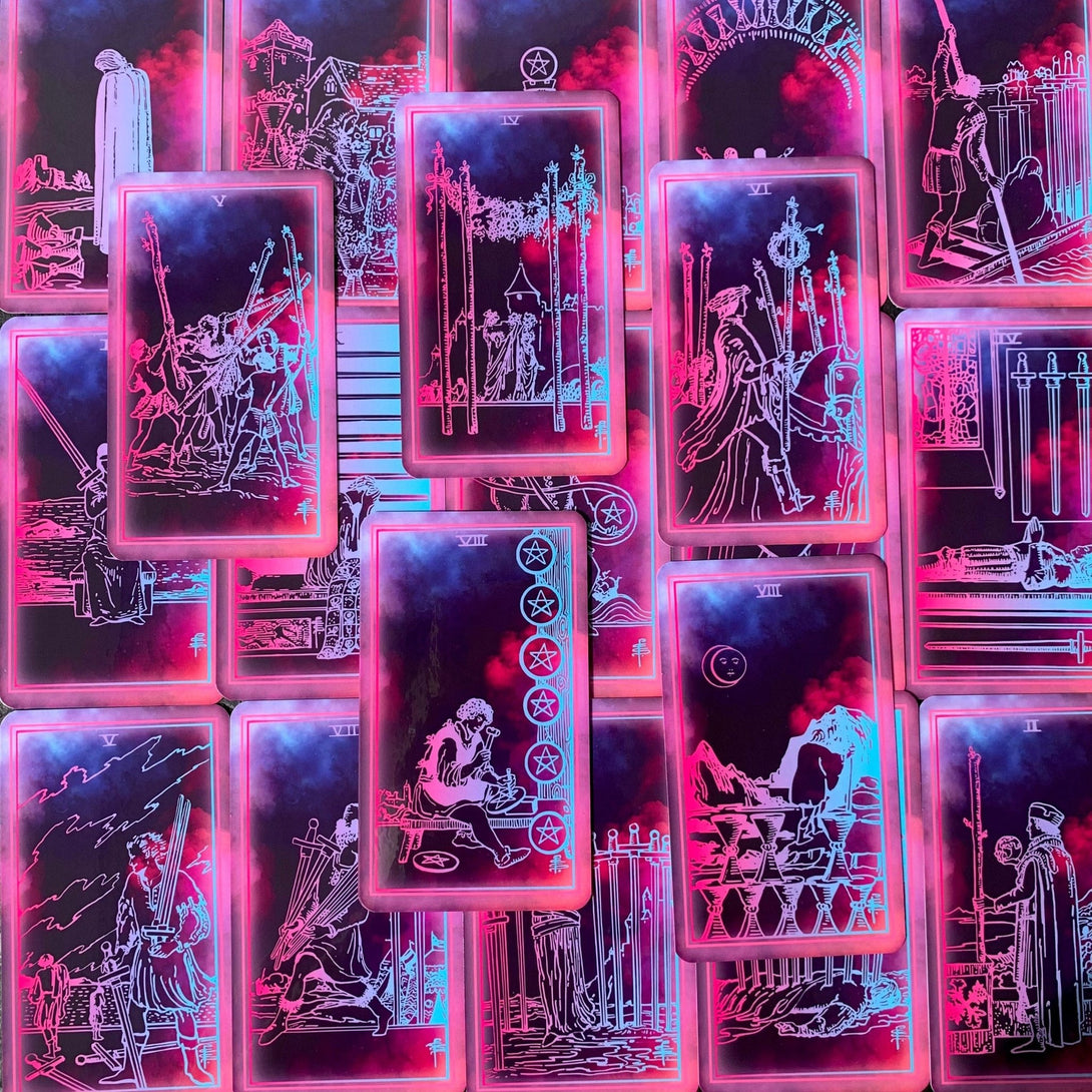 Tarot Deck Neon Light,Plastic lamination - Dark Forest Tarot Cards