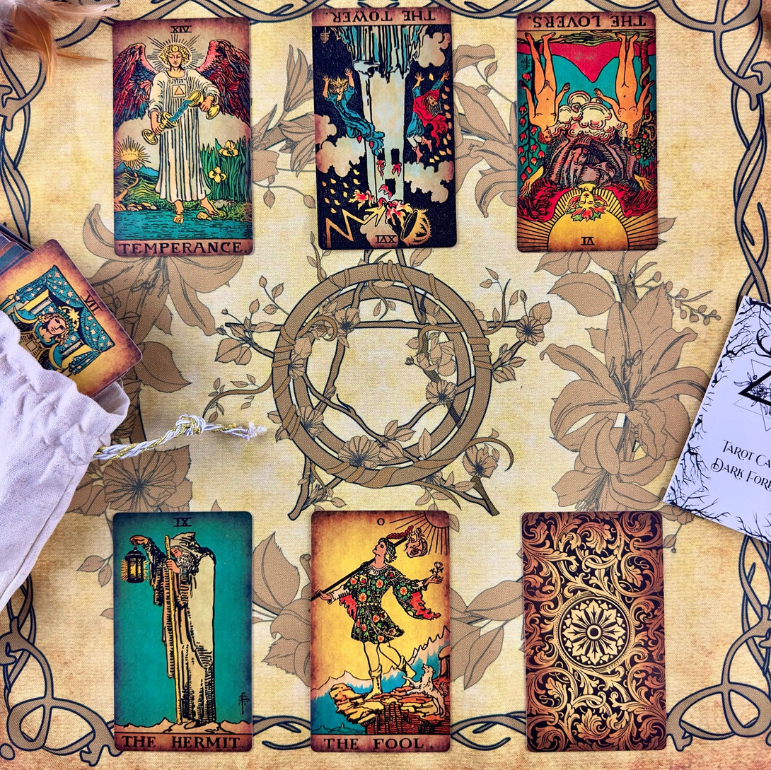 Vintage Bag for Tarot Cards - Dark Forest Tarot Cards