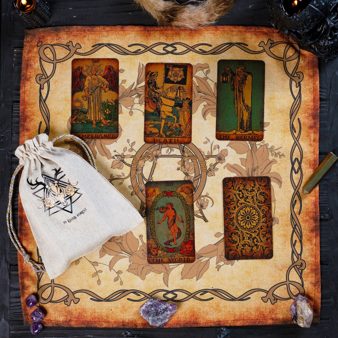 Vintage Bag for Tarot Cards - Dark Forest Tarot Cards
